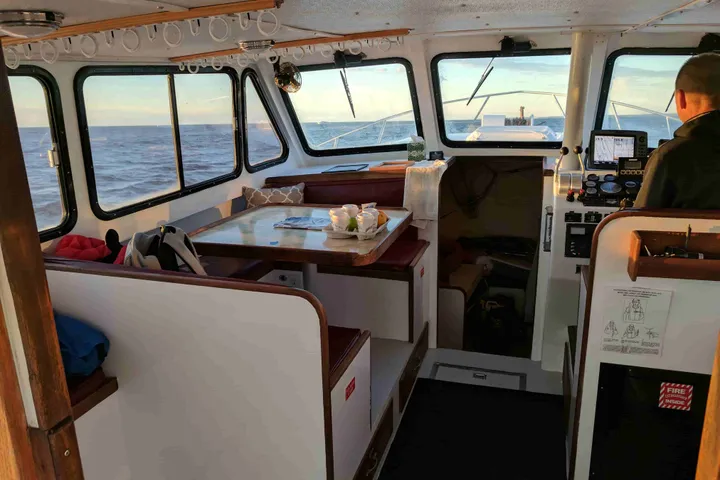 The cabin of the Hot Pursuit is clean and comfortable