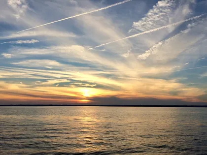Chesapeake Bay sunset fishing