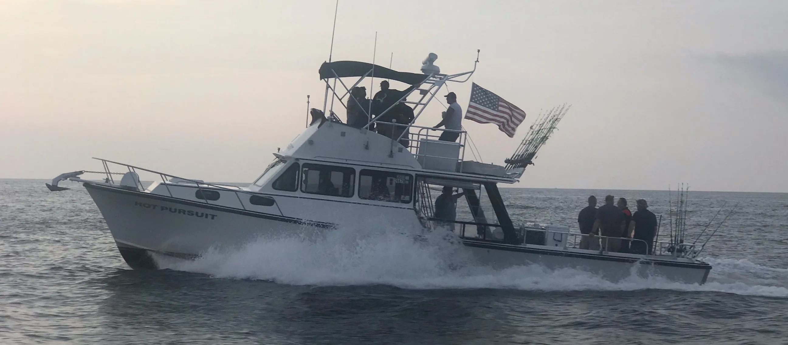 The Hot Pursuit under way on the Chesapeake Bay