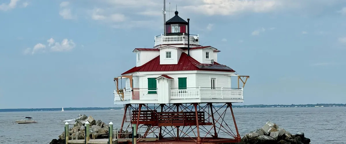 A Chesapeake Bay screwpile lighthouse
